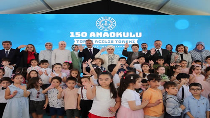 Emine Erdoğan, 150 Anaokulu Toplu Açılış Töreni’ne katıldı