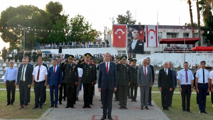 Cumhurbaşkanı Ersin Tatar, Lefke’nin kurtuluşunun 48. yıl dönümü nedeniyle Lefke’de düzenlenen törenlere katıldı