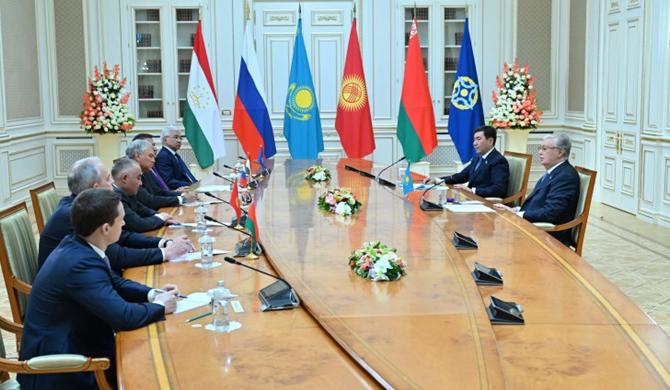 Kazakistan Cumhurbaşkanı, CSTO ülkelerinin parlamento odalarının başkanlarıyla bir toplantı yaptı