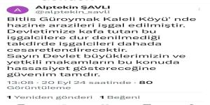 ALPTEKİN ŞAVLI `DAN BAKAN MURAT KURUM `A ÇAĞRI