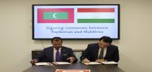 The signing ceremony of the Agreement on the exemption of visa requirements between Tajikistan and Maldives