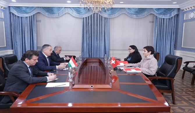 Meeting of the Minister of Foreign Affairs with the Director of Swiss Cooperation Office in Tajikistan